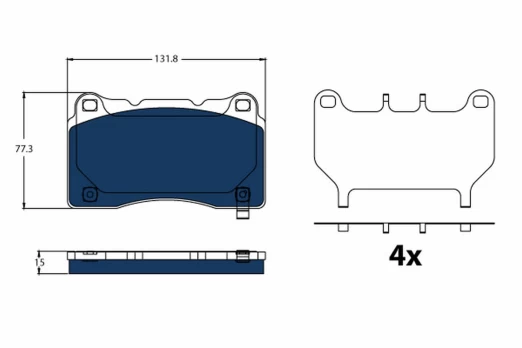 TRW GDB2198BTE Brake pad set