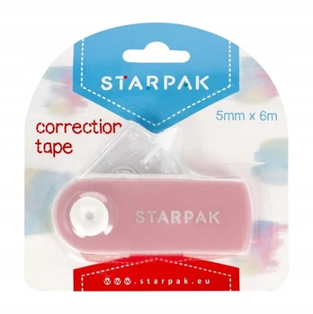 Starpak korektorius juostelinis 5mm x 6m pastelinis rožinis