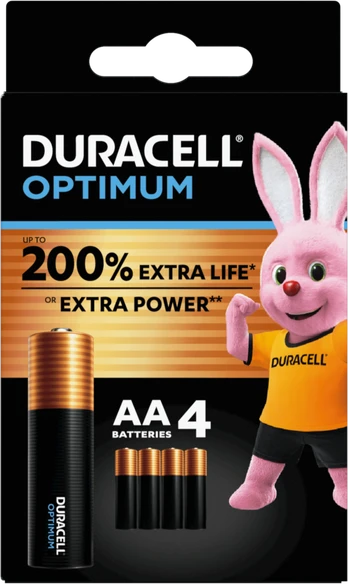 Duracell OPTIMUM LR6 AA elementai OP1500, 4 vnt.