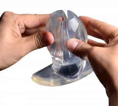 XR Brands Master Series Clear Expanding Dilator 4.5" Adjustable Plug