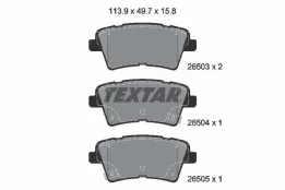 Stabdžių trinkelių rinkinys, diskinis stabdys TEXTAR 2650301 kaina