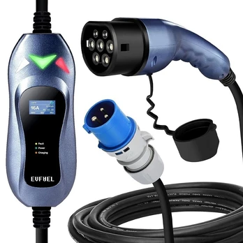EV Įkroviklis nešiojamas 3500W 16A EVFUEL Type 2