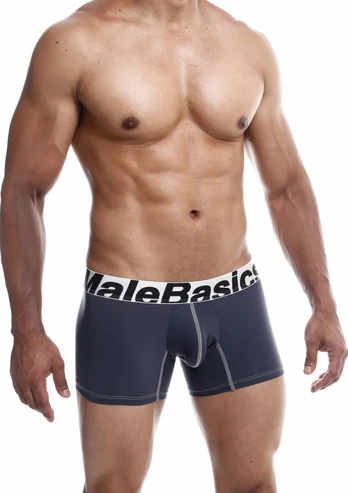 MaleBasics Microfiber Boxer Briefs Black Breathable Comfort Fit