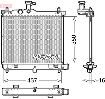 Radiatorius, variklio aušinimas DENSO DRM41009