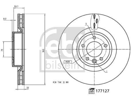 FEBI FE177127 Brake Disc