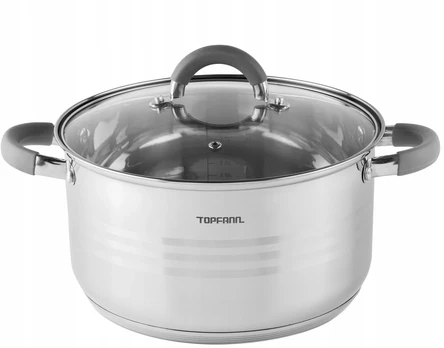 Topfann NERŪDIJANČIO PLIENO PUODAS 5L DUJŲ 24CM INDUKCIJA