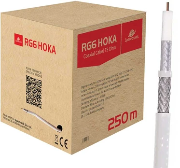 Kabelis RG6 Spacetronik HOKA 102 CU Dualshield 250m