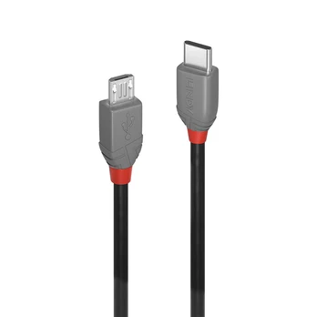 LINDY USB 2.0 Kabelis Typ C/Micro-B Anthra Line M/M 1m