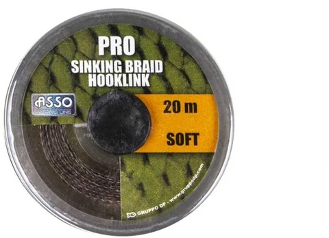 Valas pavadėliams Asso Pro Sinking Hooklink Soft 20m