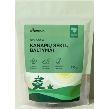 Kanapių sėklų baltymai, ekologiški