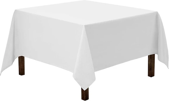 Balta apvali staltiesė 180×180 cm