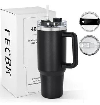 FECBK 40oz termosas su šiaudeliu ir dangteliu