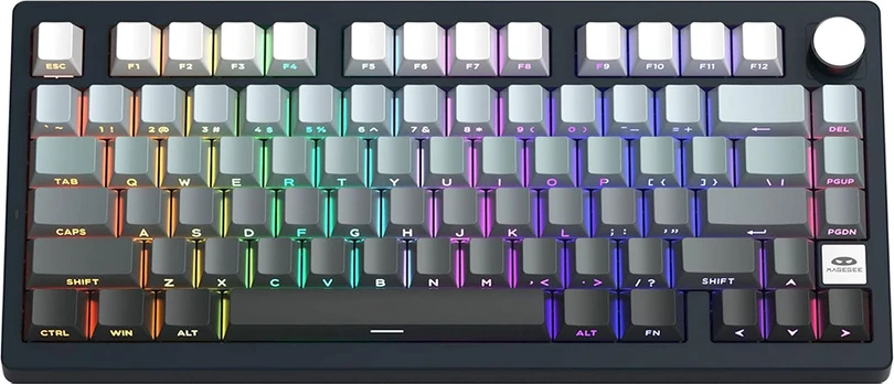 Magegee Light75 White Grey, RGB, Blue Whale Switch, US