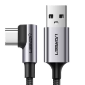 USB kabelis Ugreen (50942) type-C 2m (3A) sidabrinis kaina