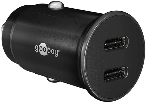 Įkroviklis automobilis 2x USB-C PD 3A 30W Goobay
