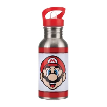 Paladone Super Mario metalinė gertuvė su šiaudeliu