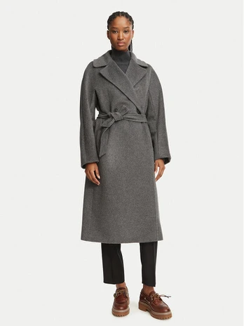 Weekend Max Mara Vilnonis paltas Resina 2625016102 Pilka Regular Fit