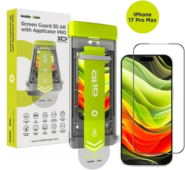 Screen Glass Protectors Mobile Origin Screen Guard 3D AR with Applicator PRO iPhone 17 Pro Max