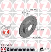 Stabdžių diskas ZIMMERMANN 100.1248.52 kaina