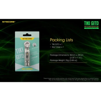 FLASHLIGHT T SERIES 300 LUMENS/TIKI GITD NITECORE | TIKIGITD