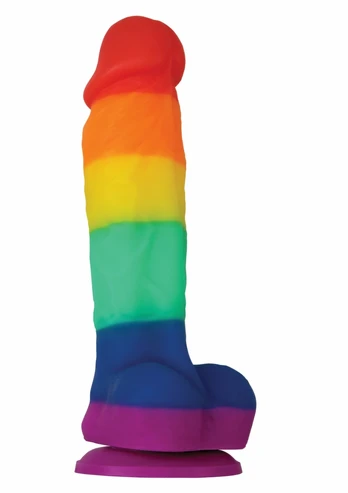 Doc Johnson Pride Edition Platinum Silicone 5" Rainbow Model