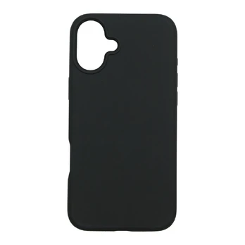Riff Slim Soft Silicone Soft Back Cover Case for Apple iPhone 16 Black