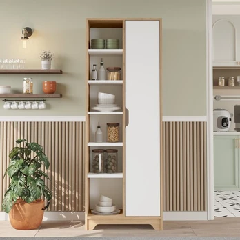 Virtuvinė spintelė LIB2-SW, ruda/balta