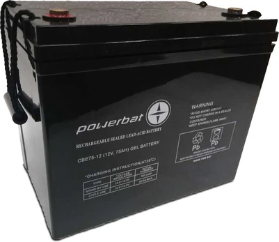Akumuliatorius PowerBat CBE 12V 75Ah Deep Cycle Gel