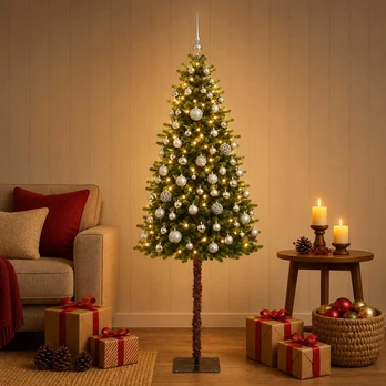 Dirbtinė Kalėdų eglutė su burbulais 150 cm 150 LED Šilta balta