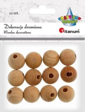 Mediniai karoliukai 12vnt - Titanum