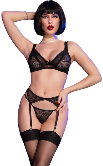 CHILIROSE - CR 4692 SET FOUR PIECES Juodas