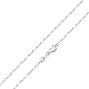 Sidabrinė grandinėlė su deimantais moterims, 1.1 mm, 40-120 cm