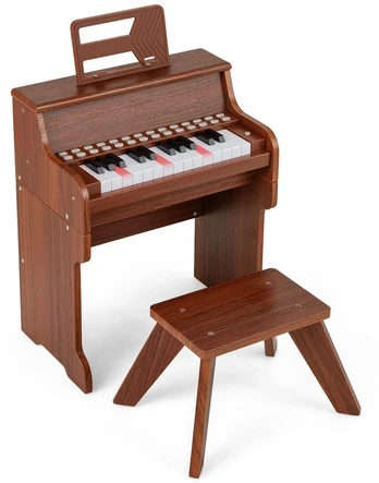 Pianinas 25 klavišų rudas