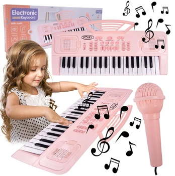 Vaikiškas pianinas su mikrofonu, 37 klavišai