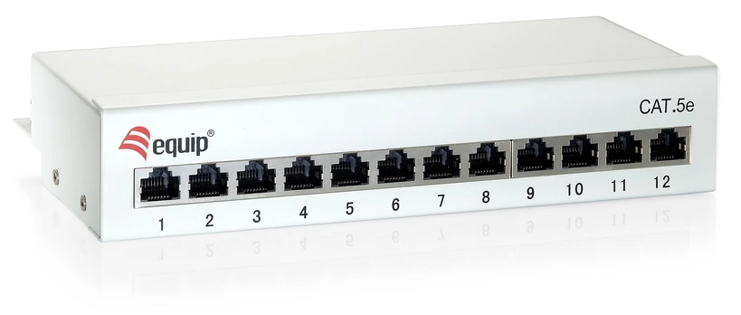 Equip Patchpanel 12x RJ45 Cat6 FTP Desktop ISO/IEC hellgrau