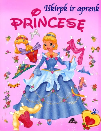 Iškirpk ir aprenk princesę (rožinė)