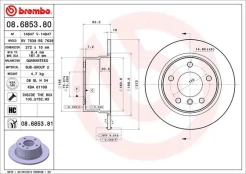 Stabdžių diskas BREMBO 08.6853.81 kaina