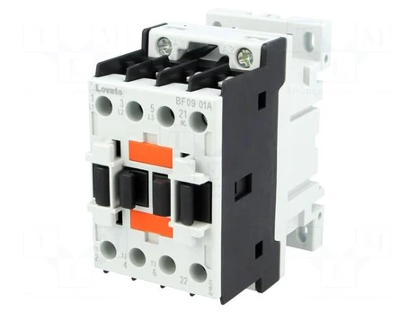 Contactor: 3-pole | NO x3 | Auxiliary contacts: NC | 230VAC | 9A | DIN