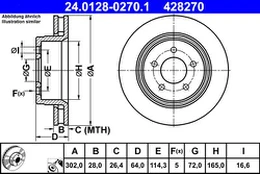 ATE 24.0128-0270.1 Brake Disc
