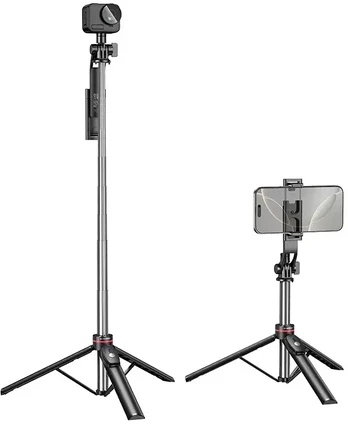 Borofone Selfie Stick BY15 Throne bluetooth with tripod and remote control juodas