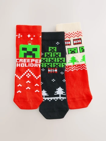 NEXT MINECRAFT kojinės, 3 vnt., W33710