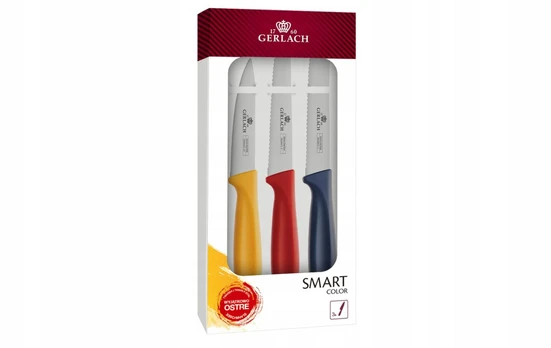 Gerlach Smart Color virtuvinių peilių rinkinys, 3 vnt.