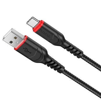 Cablu de Date USB-A la USB Type-C 12W, 2.4A, 1m - Hoco Victory (X59) - Black
