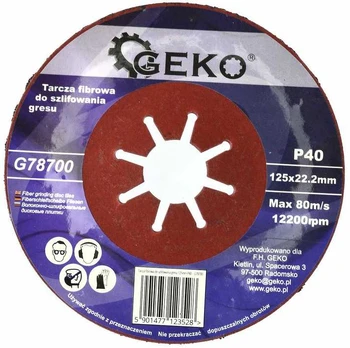 Germaflex Geko Tarcza fibrowa do szlifowania gresu 125mm P40 (10/200)