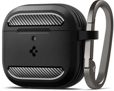 Spigen Rugged Armor AirPods 4 juoda|matte juodas ACS08642