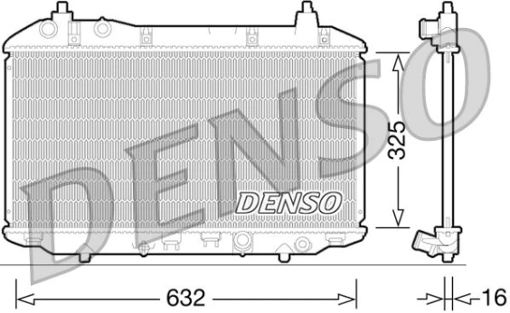 Radiatorius, variklio aušinimas DENSO DRM40031