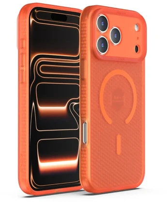 X-ONE Dropguard 3S Shock Dominator compatible with MagSafe for iPhone 17 Pro oranžinis