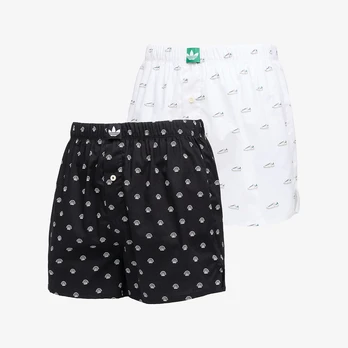 Bokserki adidas Woven Boxer 2-Pack Black/ White - Dydis L (4AR006-908 Šortai)