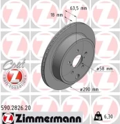 Stabdžių diskas ZIMMERMANN 590.2826.20 kaina