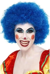 Perukas "Crazy clown" mėlynas